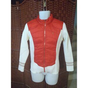 NWT Women's Light Jacket Puffer Size M/L 100 Red White Sporty
